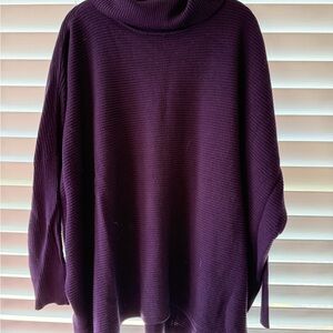 New York & Company Deep Purple Turtleneck Sweater